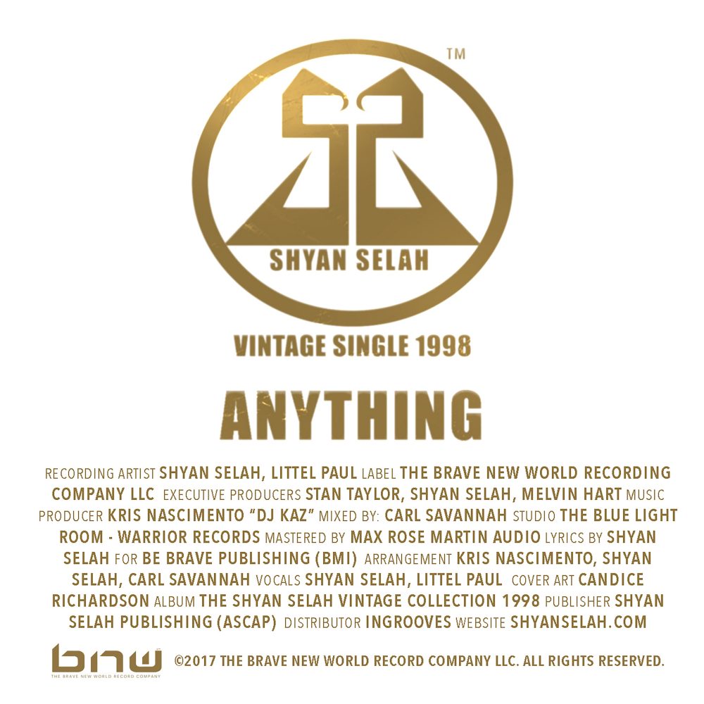 Shyan Selah - Anything-single artwork
